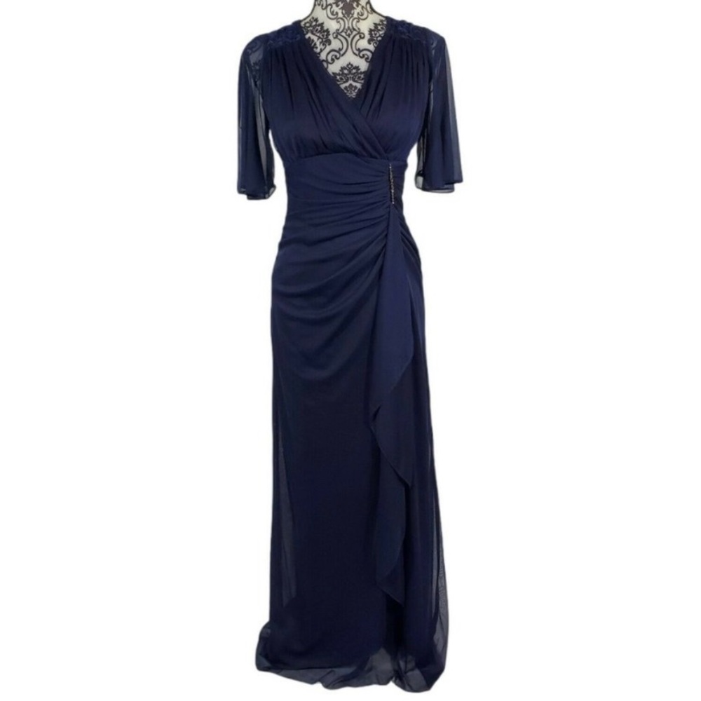 B&A By Betsy And Adam Sequin Lace Bodice Ruched B… - image 5